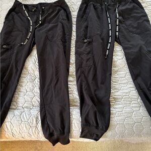 2 Women’s Med Couture Black Jogger Scrub Pants